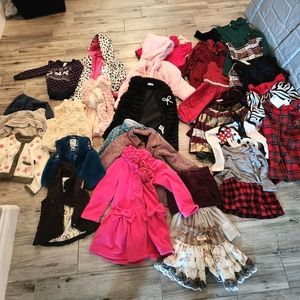 2T Girl Winter Clothing Bundle | 26 Pieces Total | Sweaters | Dresses | Vests